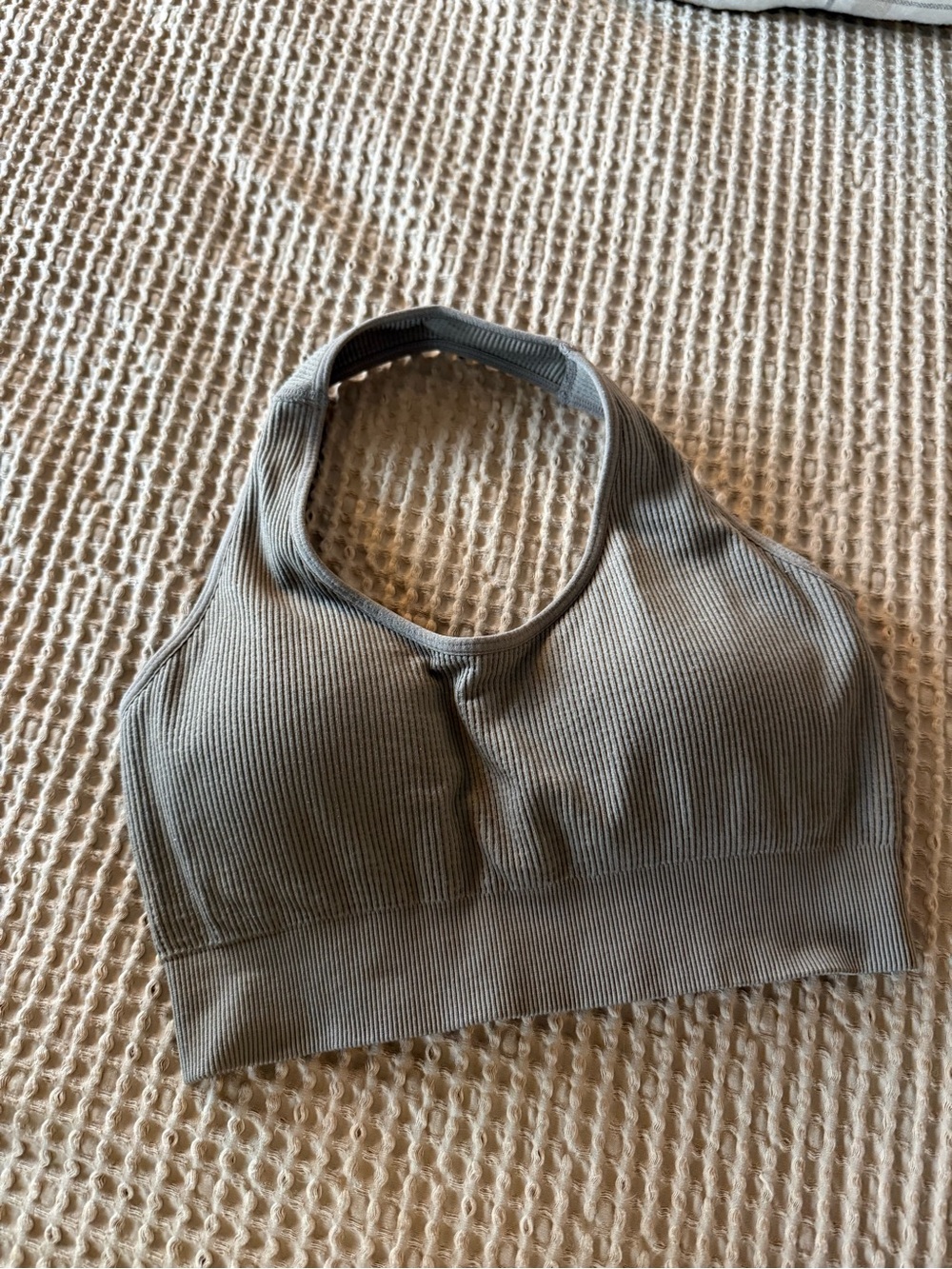 NVGTN Ribbed Racerback Bralette - Tan